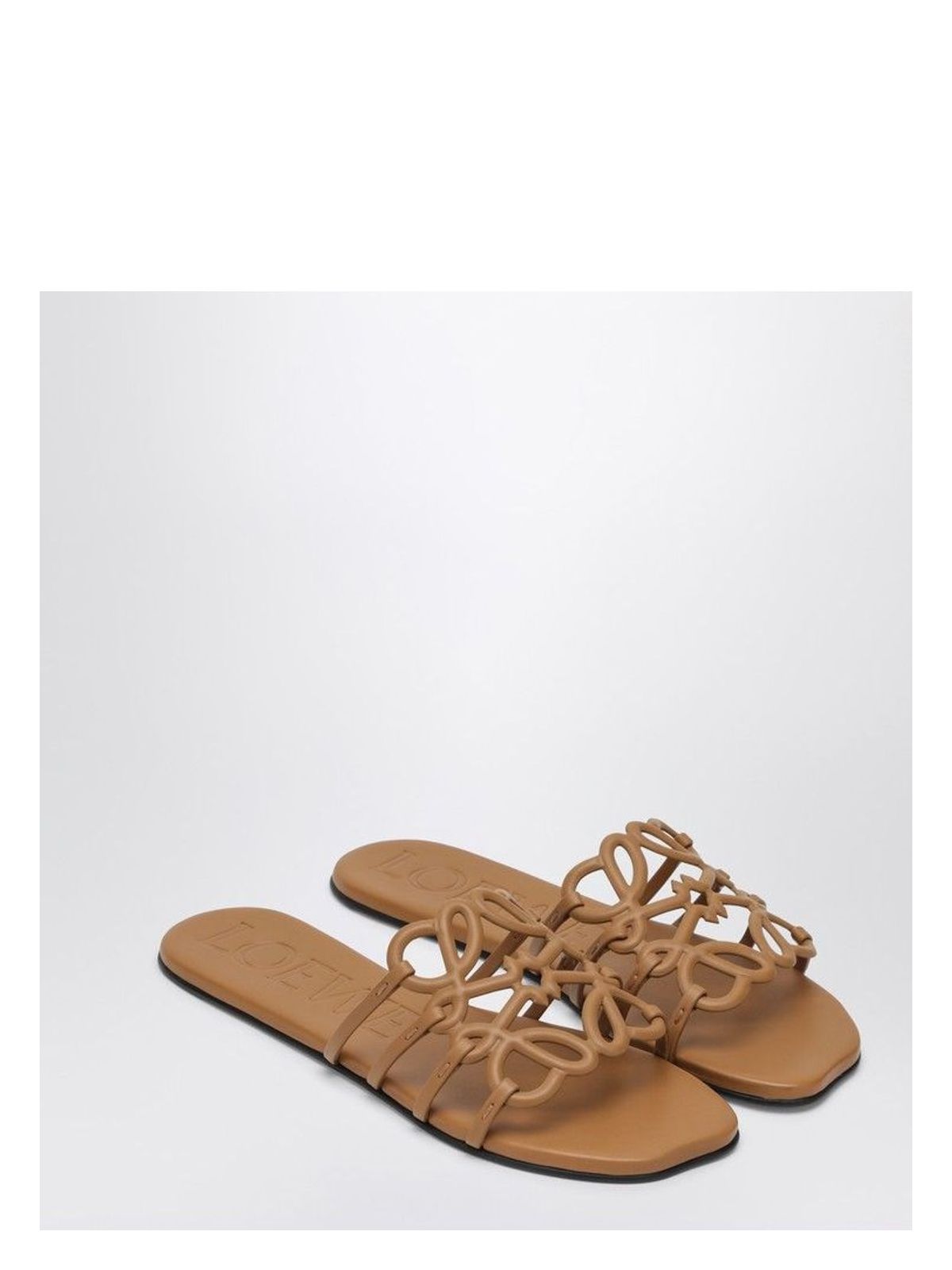 Loewe PETAL ANAGRAM SANDAL IN CAMEL COLOUR
