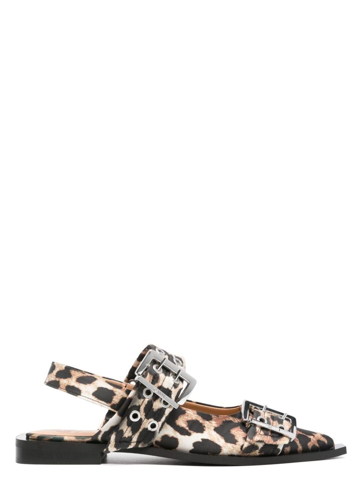 Ganni LEOPARD PRINT SLINGBACK BALLETS