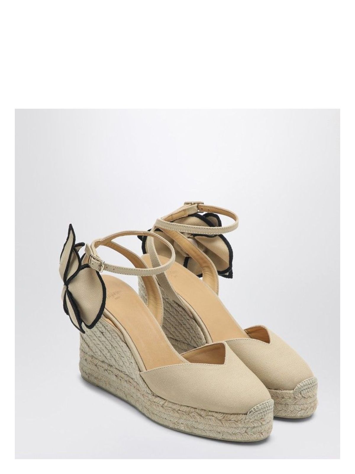 Castañer EXPADRILLAS COCO 105 SAND COLOR WITH FLOWER