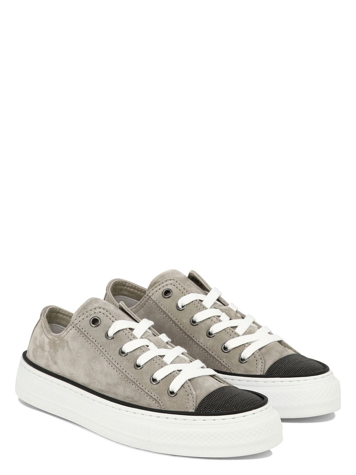Brunello Cucinelli SNEAKERS WITH MONILE TOE CAP
