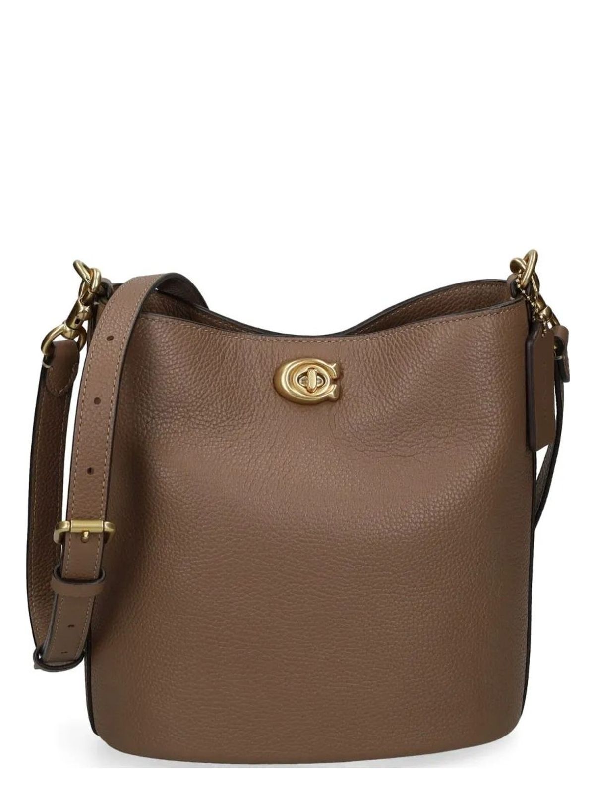 COACH POLISHED PEBBLE LEATHER WILLOW SOFT BUCK