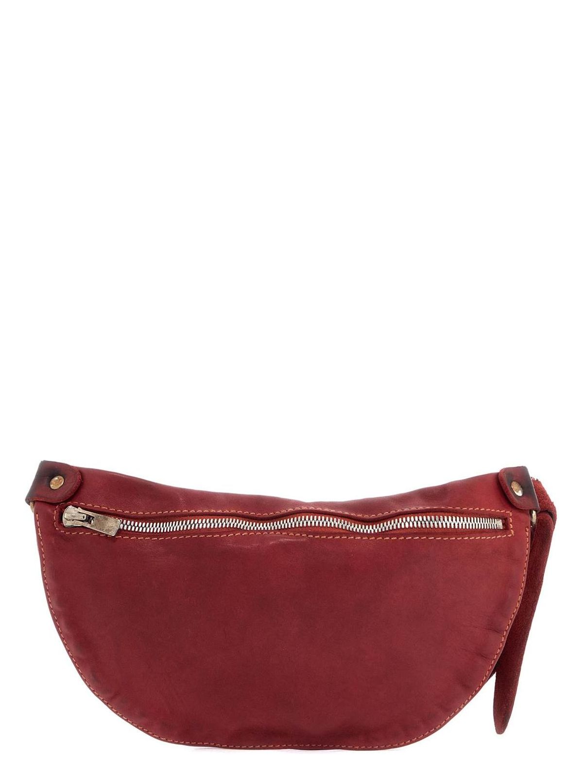 Guidi SMALL RED LEATHER CROSSBODY BAG MADE FROM HIGH-QUALITY HORSEHIDE