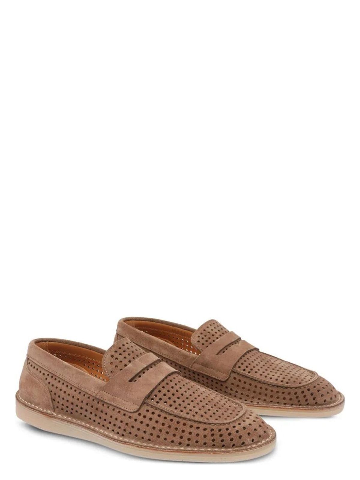 Dolce & Gabbana NEW FLORIO PERFORATED SUEDE LOAFERS