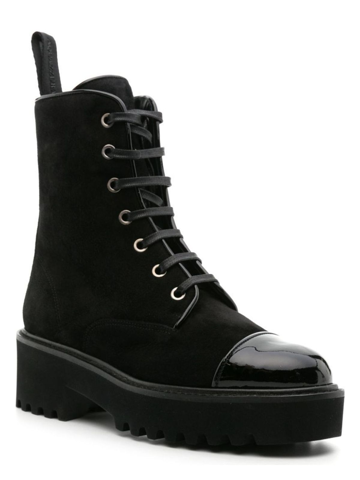 Aquazzura BLACK SUEDE LACE-UP BOOTS BY AQUAZZURA, DESERT MODEL