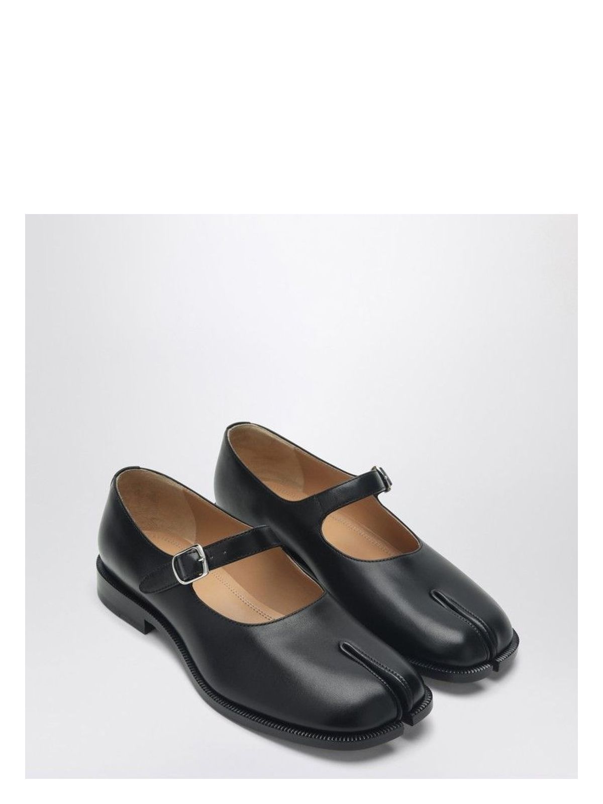 Maison Margiela BLACK LEATHER MARY-JANE TABI