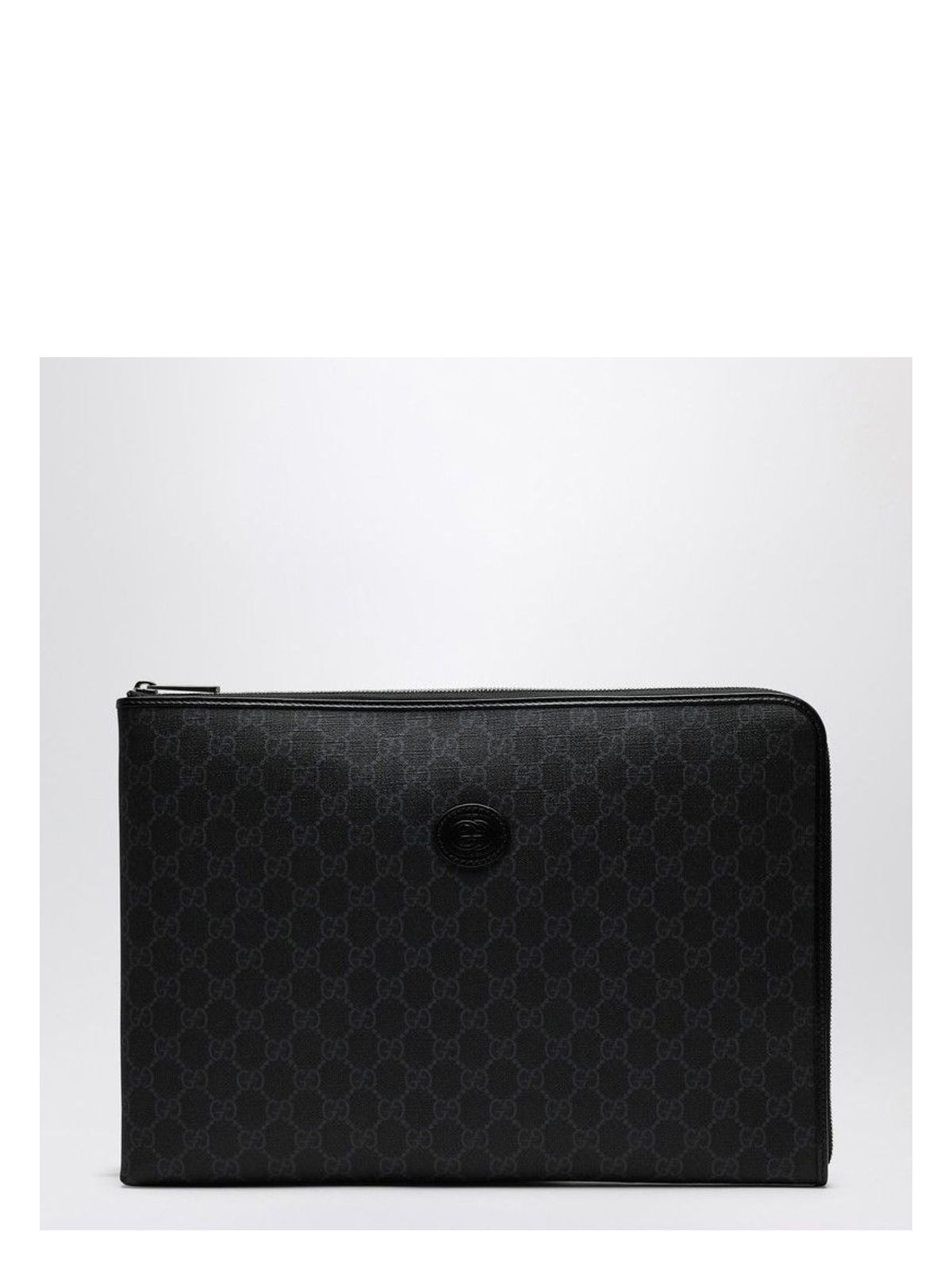Gucci MEDIUM BLACK GG SUPREME FABRIC BRIEFCASE