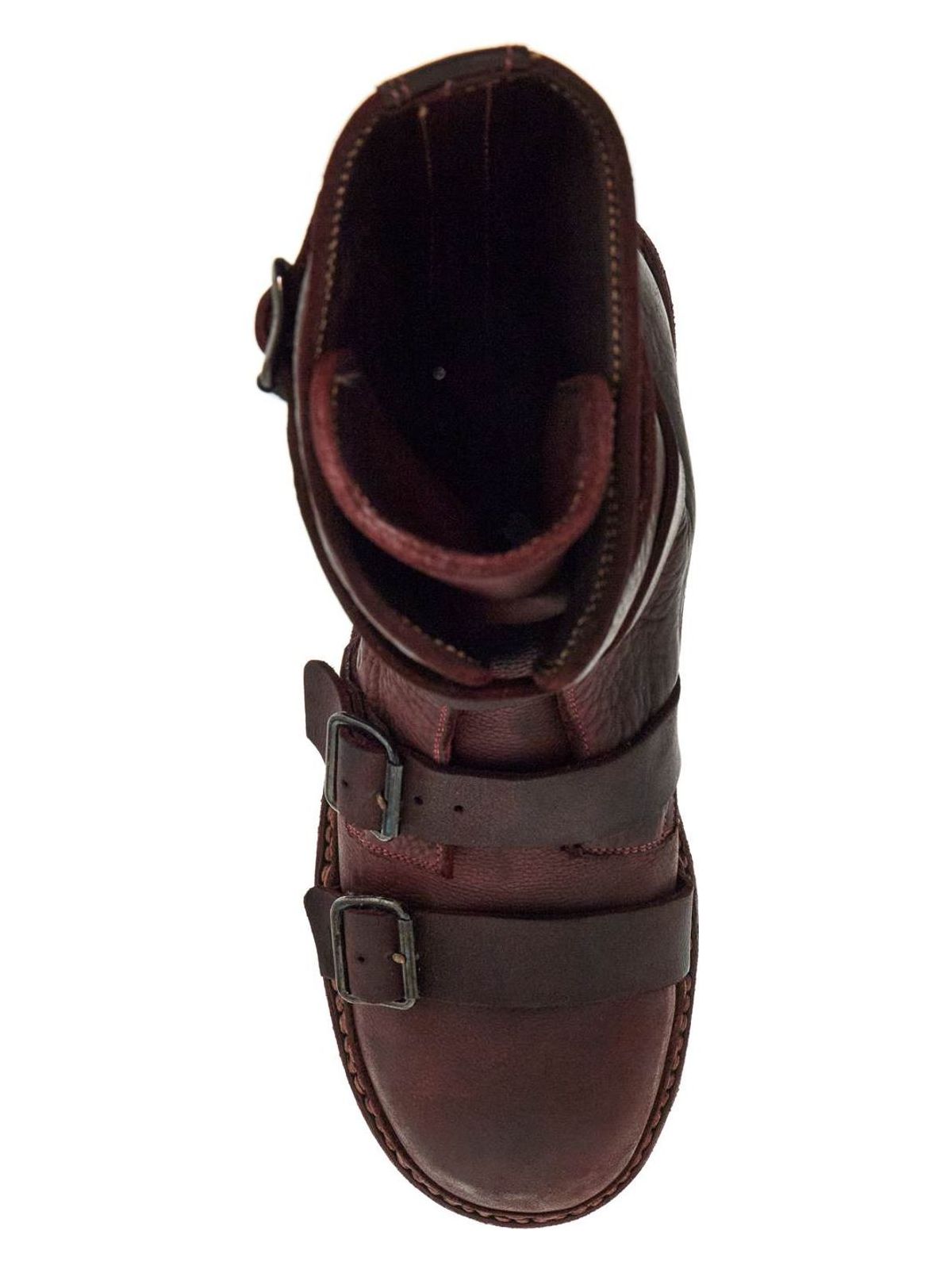 Guidi DARK RED HORSE LEATHER BOOTS WITH ADJUSTABLE STRAPS