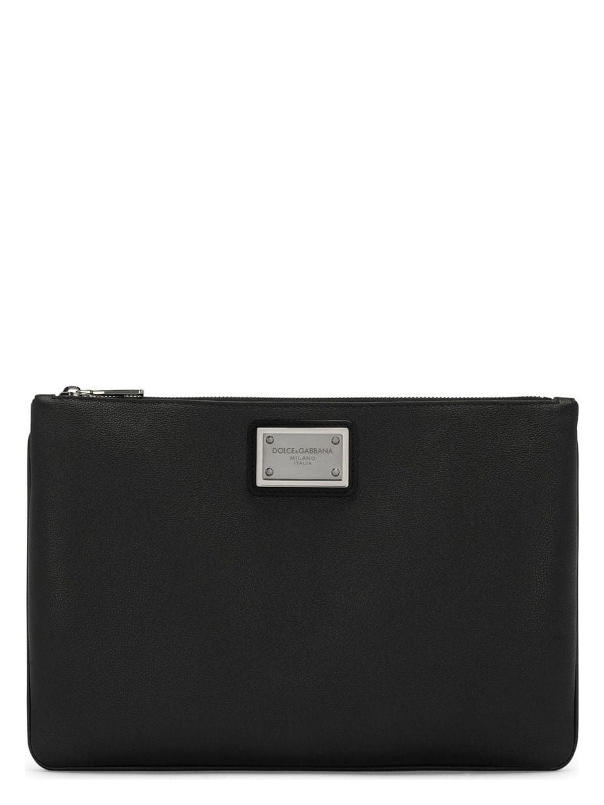 Dolce & Gabbana CLUTCH WITH LOGO PLAQUE
