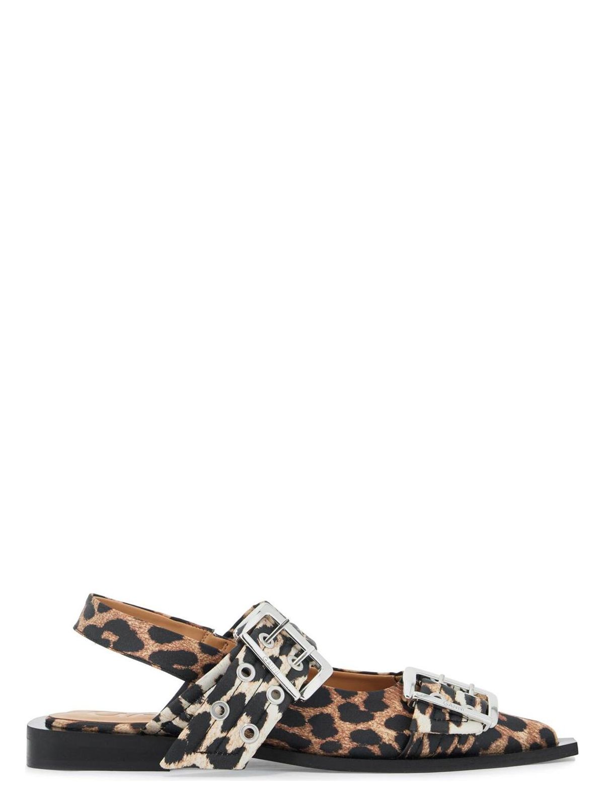 Ganni LEOPARD PRINT SLINGBACK BALLETS