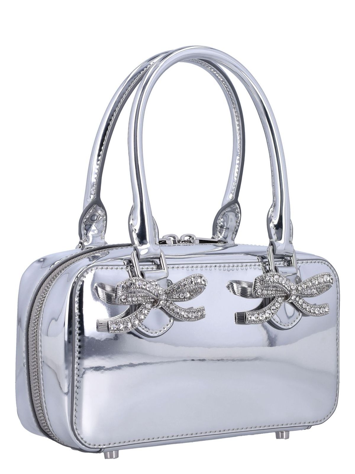 Self-Portrait METALLIC LEATHER MINI TOTE BAG