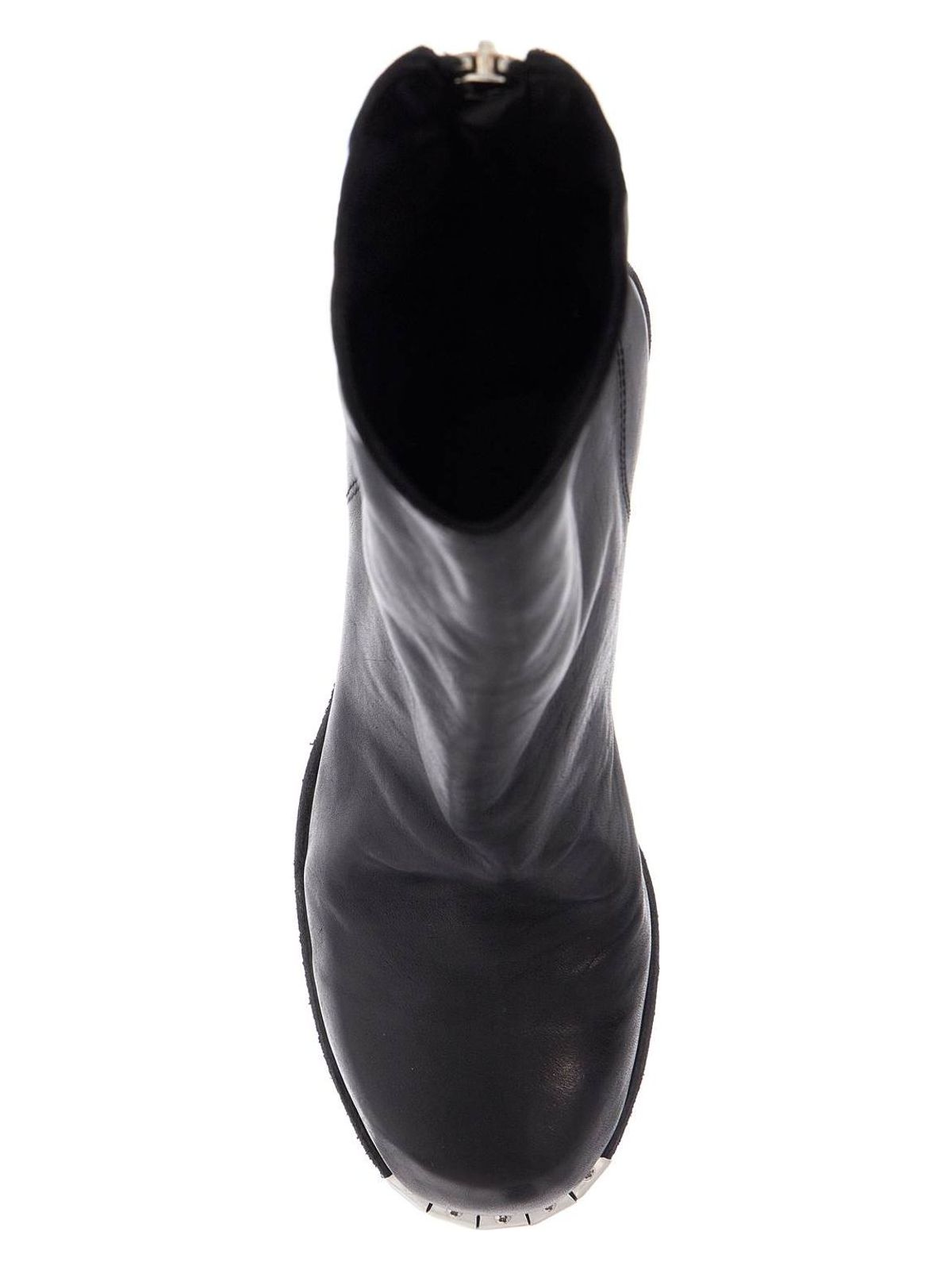 Guidi BLACK HORSE LEATHER BOOTS WITH SIDE ZIP AND METAL INSERT
