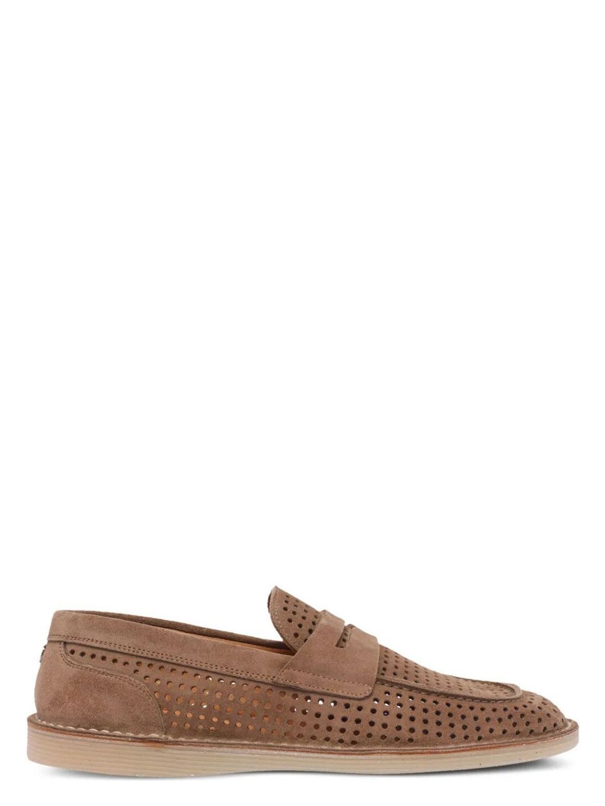 Dolce & Gabbana NEW FLORIO PERFORATED SUEDE LOAFERS
