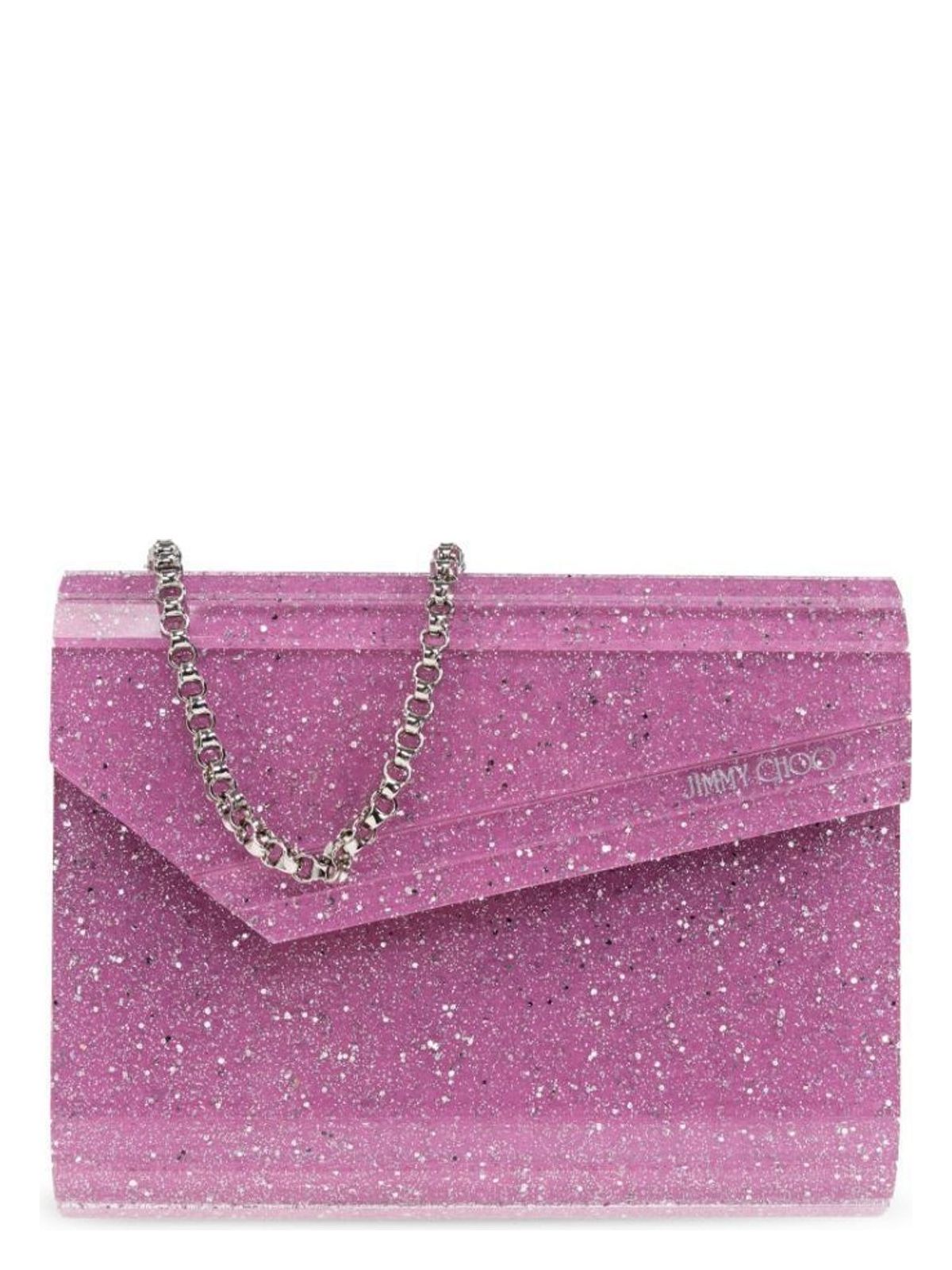 Jimmy Choo GLITTERED ACRYLIC CANDY CLUTCH BAG