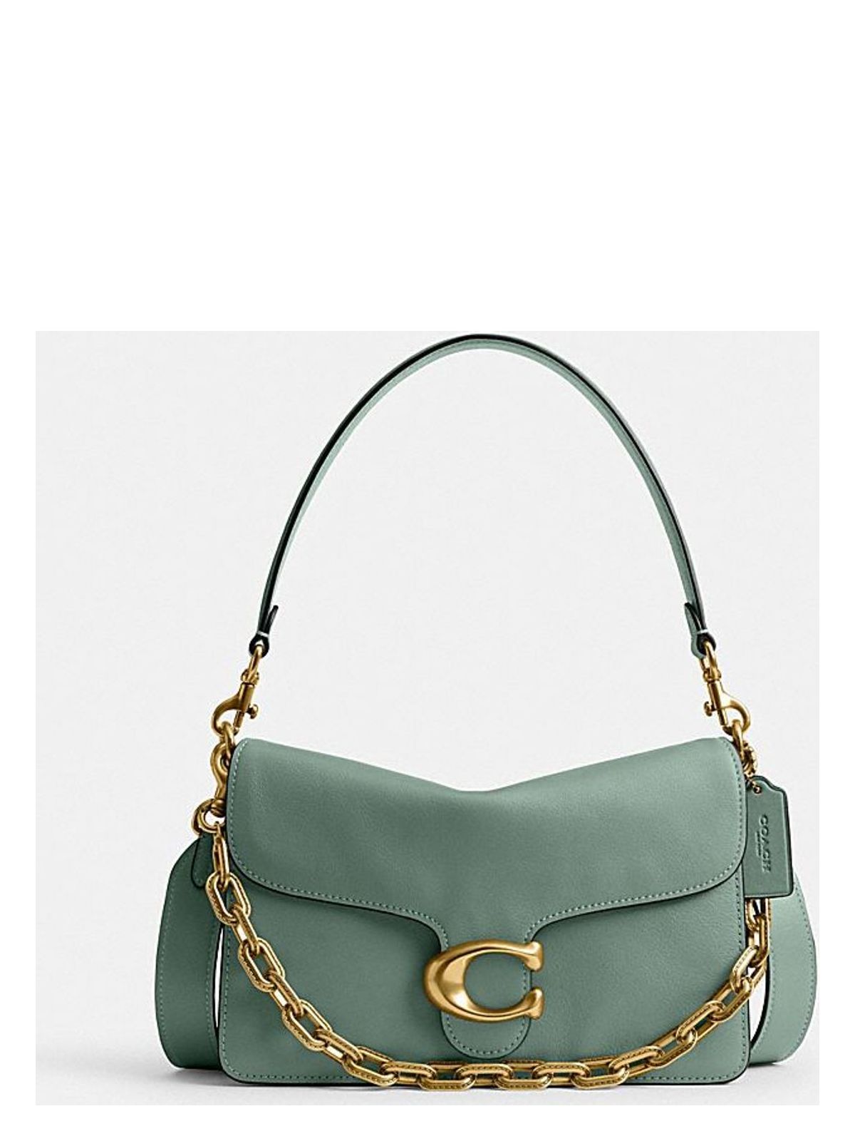 COACH SOFT GRAIN LEATHER CHAIN TABBY SHOULDER