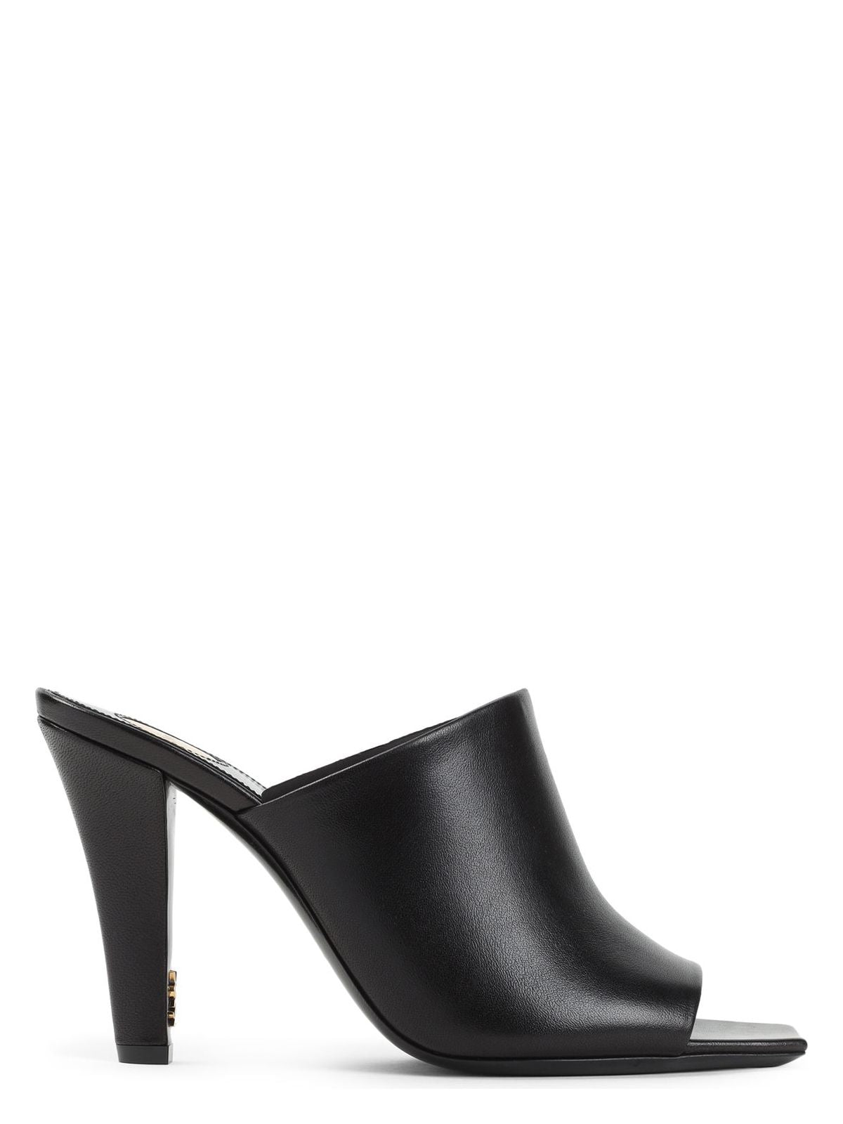 Saint Laurent BLACK LEATHER MULE JILL