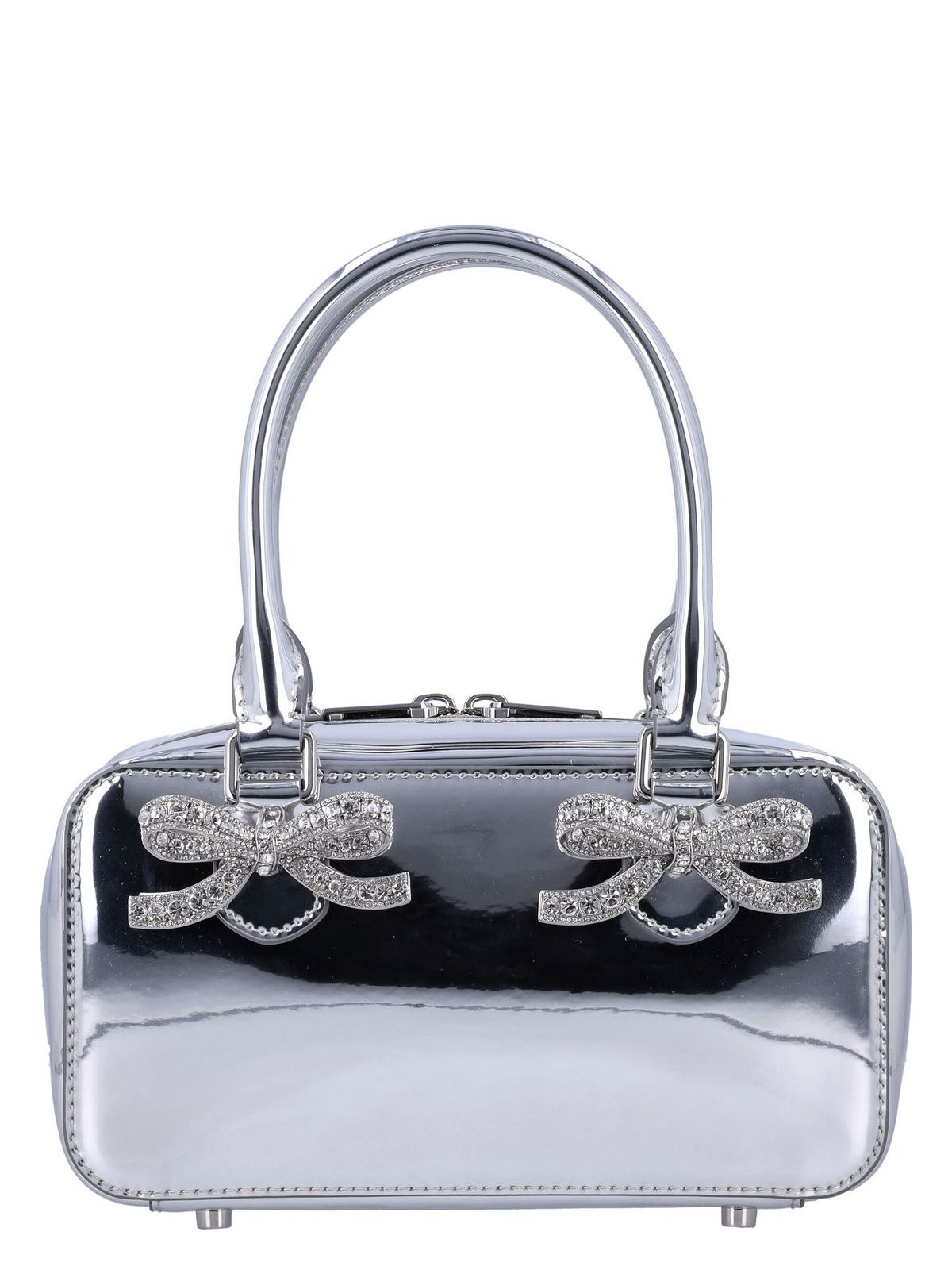 Self-Portrait METALLIC LEATHER MINI TOTE BAG